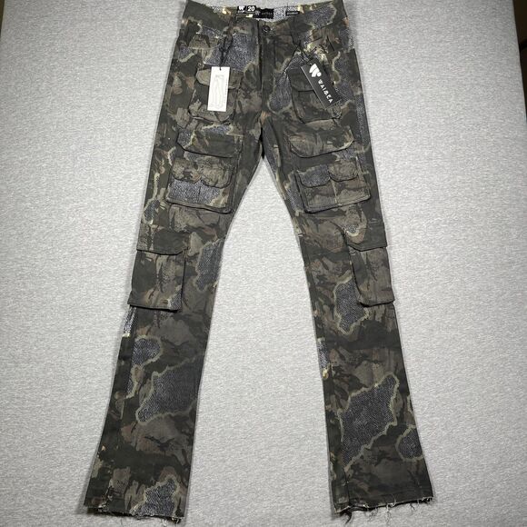 Waimea Pants - Waimea Cargo Pants Womens 20 Green Camo Stacked Fit Slim Twill Hunter Outdoor